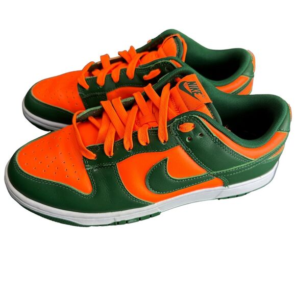 Nike Dunk Low Miami Hurricanes Green/Orange 2022 Size 9 main image 14